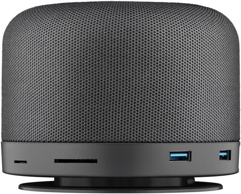 Base multiportas USB-C 12 em 1 com carregamento rápido sem fios, Power Delivery de 100 W e coluna multimédia USB 3.1 Type-C.
