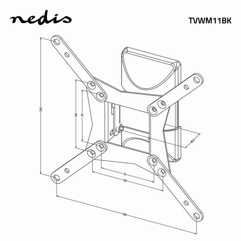 Soporte TV de Pared Movimiento Completo 10" a 32"