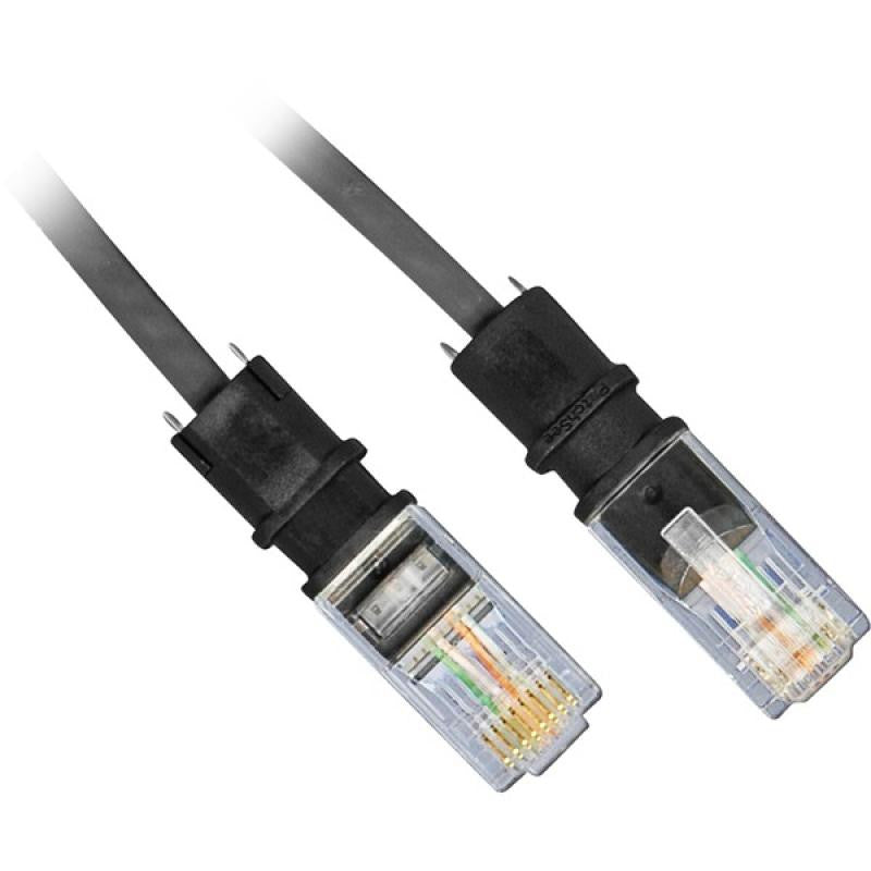 Patchsee 2p-u/10 Cable de red Negro 3,1 m U/utp (UTP) Telefónico Retráctil