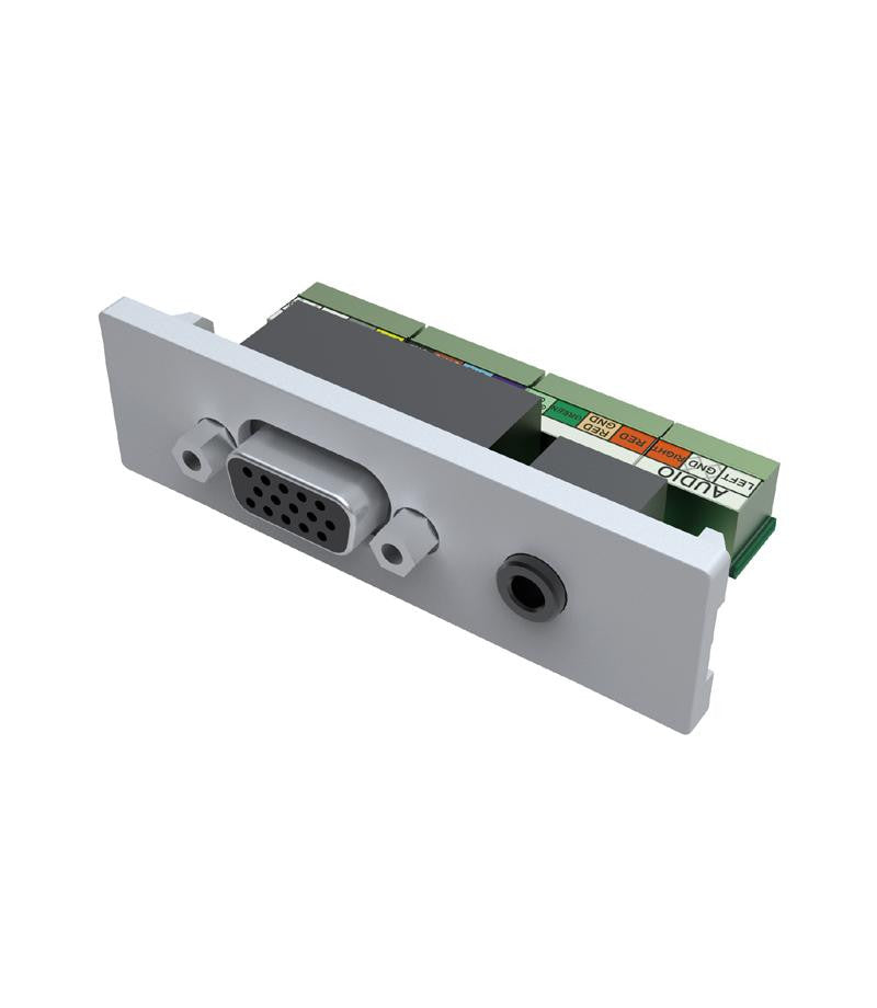 Módulo VGA fêmea + Conector de 3,5 mm para caixas de derivação da série Vision TC2