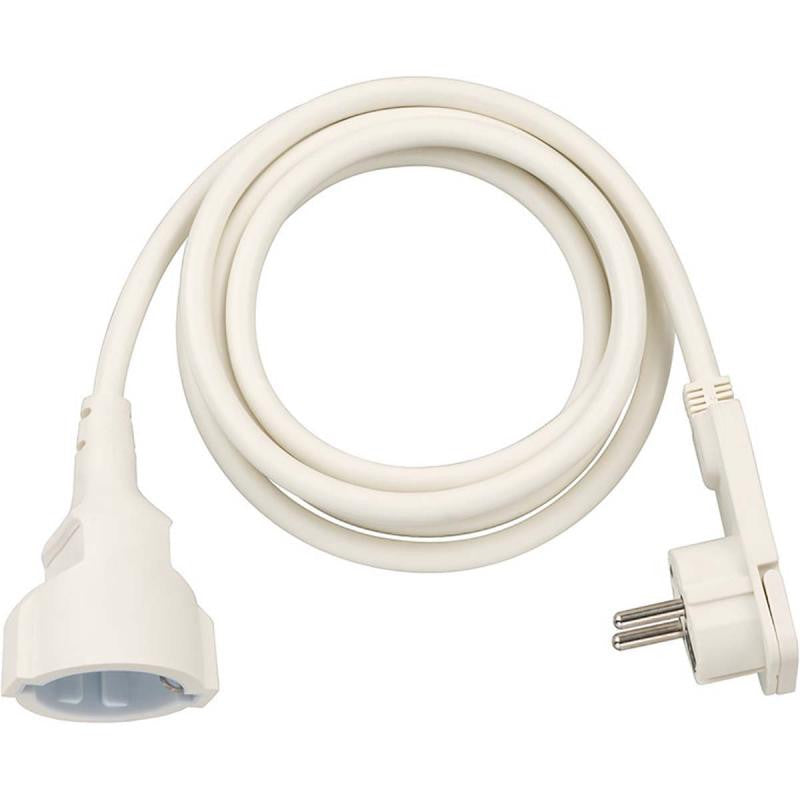 2m Power Extension Cable H05vv-f 3G1.5 IP20 White