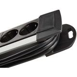 Regleta de Aluminio Brennenstuhl 4 Tomas, Negro 1.8m