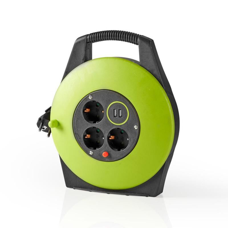 Bobina de Cable Schuko con 10.0 m Cable, 3000 W 16 A