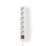 Regleta con 6 Conexiones y 1.5 Metros de Cable Blanco