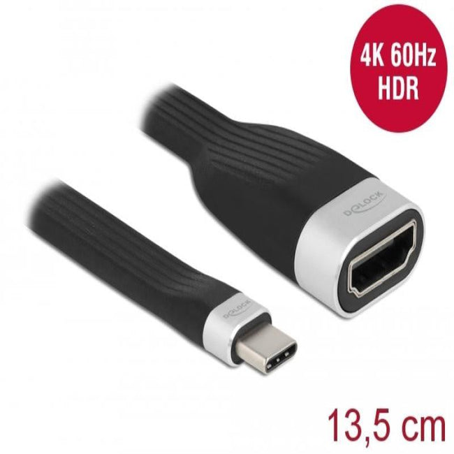 Cabo plano FPC USB Tipo C para HDMI (Modo Alternativo DP) 4K 60 Hz 13,5 cm