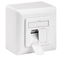 Caixa de parede universal CAT 6 com moldura de montagem UTP incluída.