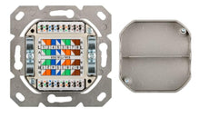 Caixa de parede universal CAT 6 com moldura de montagem UTP incluída.
