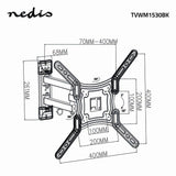 Soporte de Pared Para TV con Movimiento Completo | 23"-55" Hasta 30 kg 3 Puntos Giro