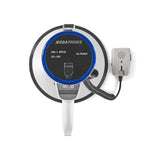 Megáfono | 25 W Alcance de 1500 m Micrófono Extraíble Blanco/azul