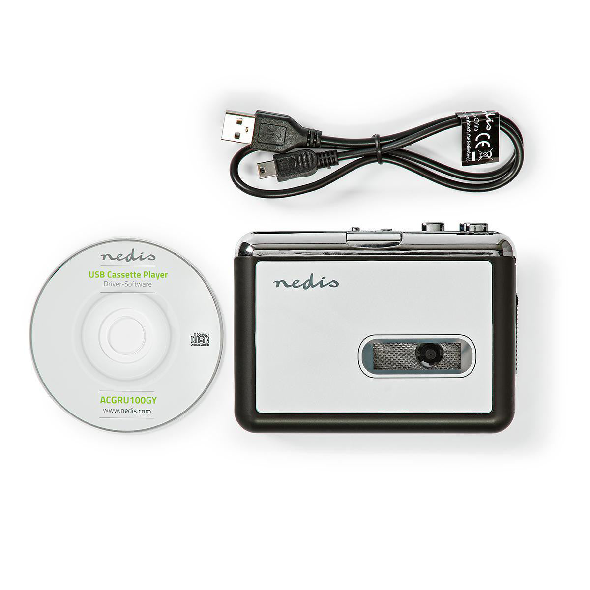 Convertidor USB Portátil de Cinta a MP3 | con Cable y Software