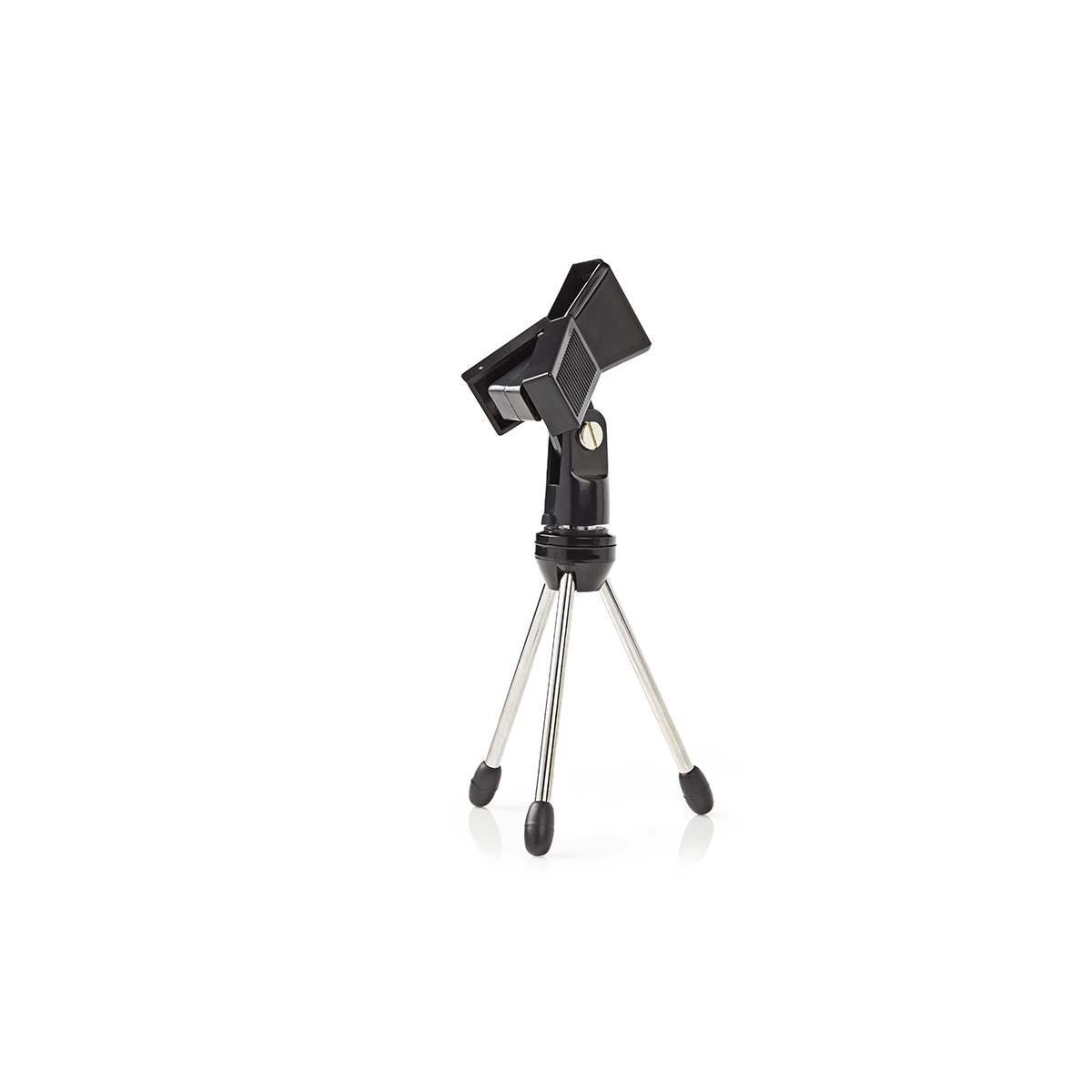 Soporte de Mesa Para Micrófono | Hasta 0,8 kg Negro Plata