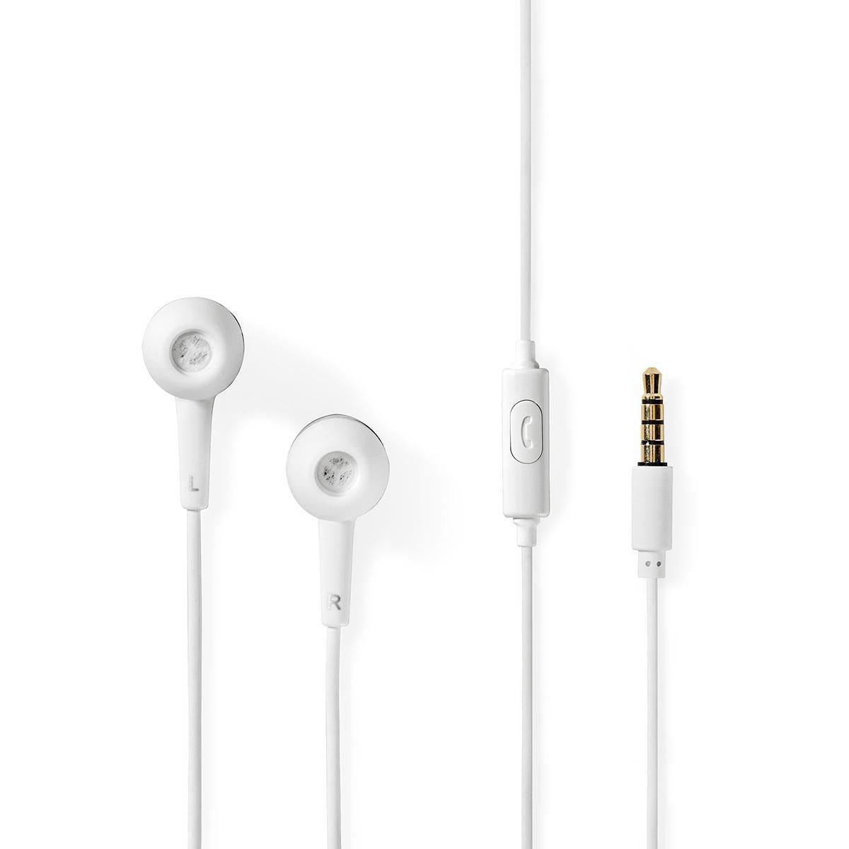 Auriculares intrauditivos  | Cable 1.2m |  Micrófono integrado | Blanco