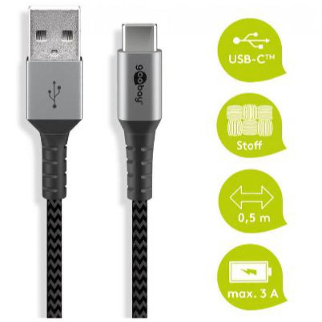 Reinforced USB-C Charging and Sync Cable 2m
