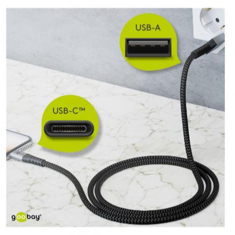 Reinforced USB-C Charging and Sync Cable 2m