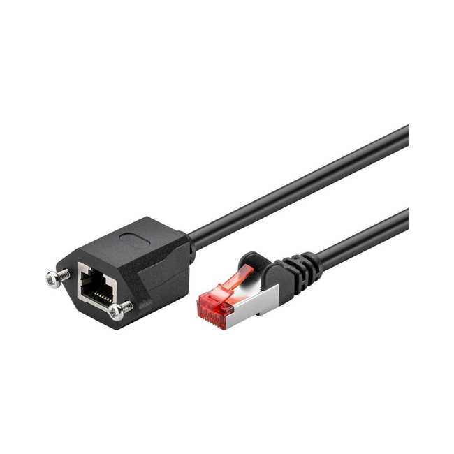 Cat6 Network Cable Extension. F/utp, Black Color 0.5m 