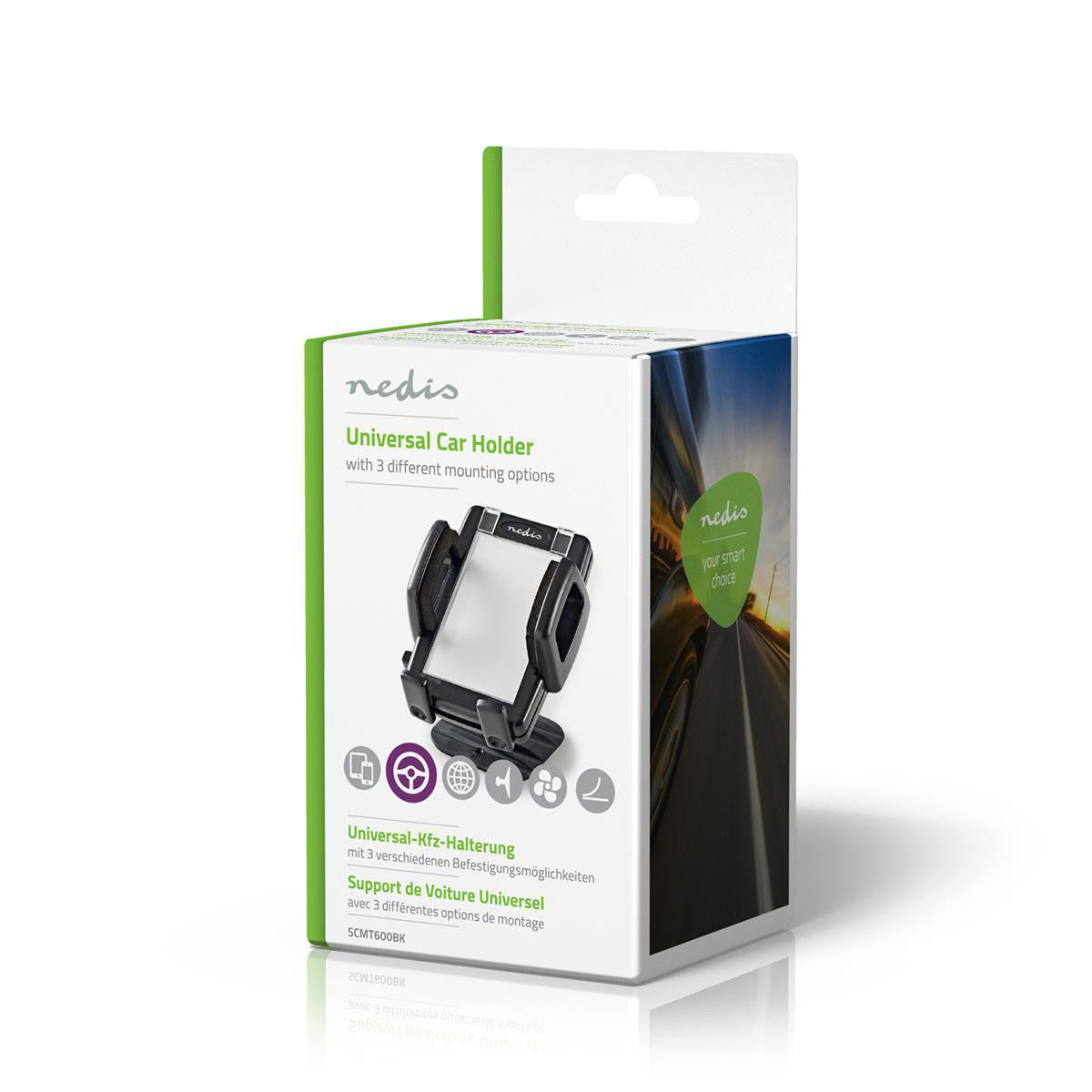 Soporte de Coche Para Smartphone | 3 en 1 Rejilla Ventilación/ventosa/pegatina