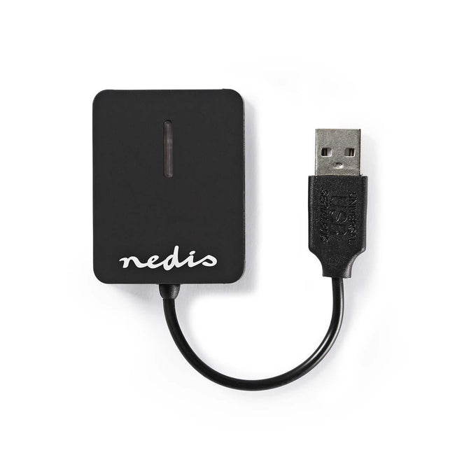 Lector de tarjetas de memoria multiformato USB 2.0 Nedis CRDRU2300BK negro