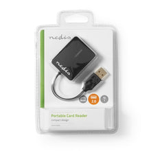 Lector de tarjetas USB 2.0 Nedis CRDRU2300BK en su embalaje