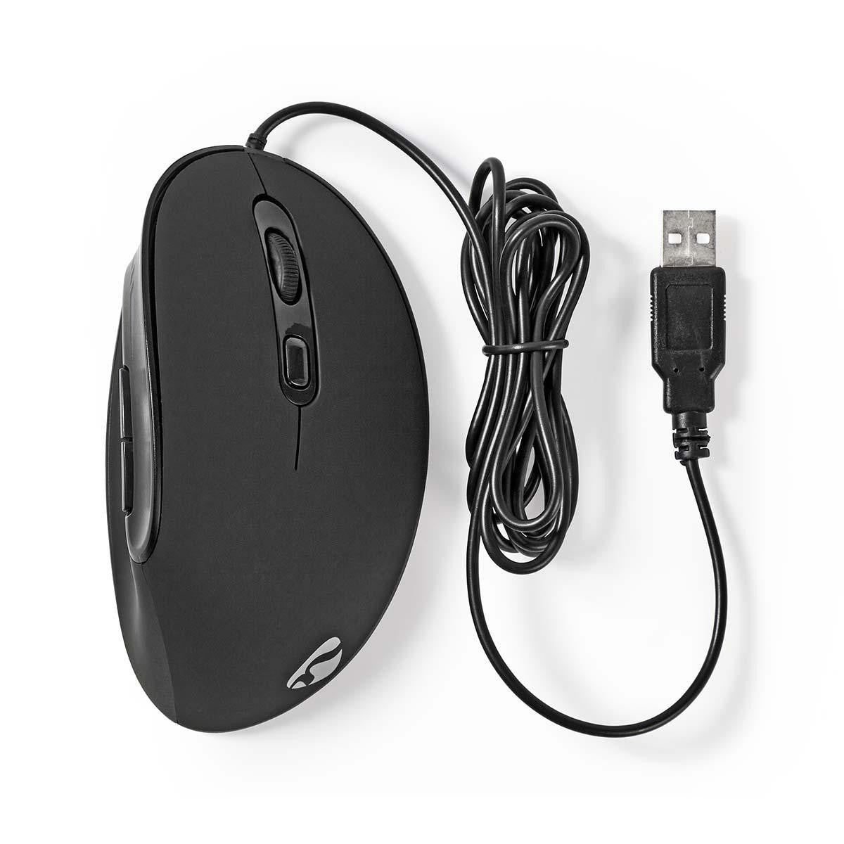 Ratón con Cable Ergonómico  | 3200 DPI 6 Botones Negro