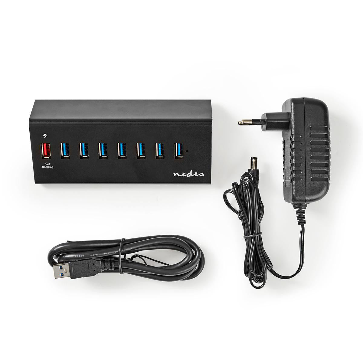 Concentrador USB | 8 Puertos Alimentación 3.0 QC3.0 5 Gbps