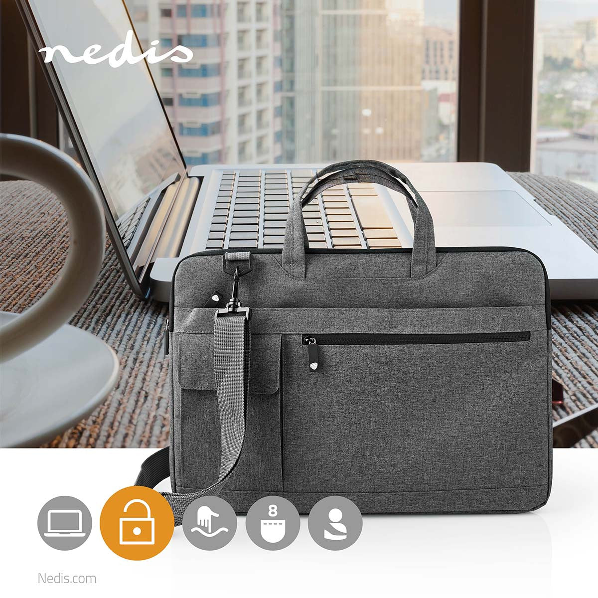 Bolsa de Portátil | 15 - 16" Cinturón 8 Compartimentos 30 mm 285 410 Poliéster