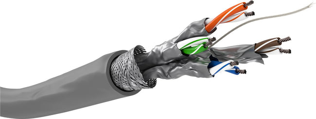 Cable de red 305M CAT 6, S/FTP, gris