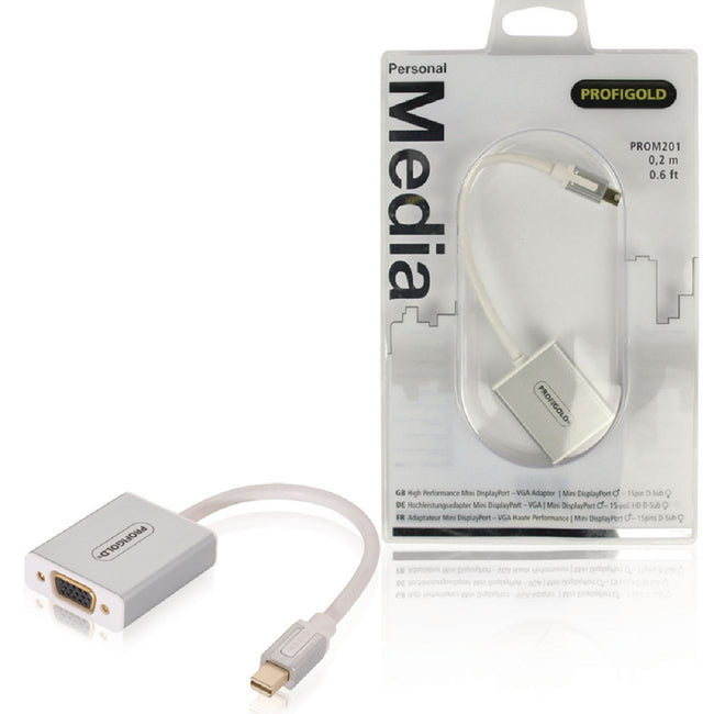Adaptador Mini DisplayPort para VGA de alto desempenho de 0,2 m