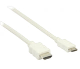 Cable Hdmi de Alta Velocidad con Conector Ethernet a Mini HDMI - 1.00 m - Blanco