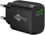 Cargador de pared USB-A QC Fast Charger (18 W) Negro