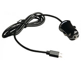 Cargador de coche a Micro USB 5v y 2.1A con Conector Automóvil de 12V y cable de 1 m en color Negro en blíster
