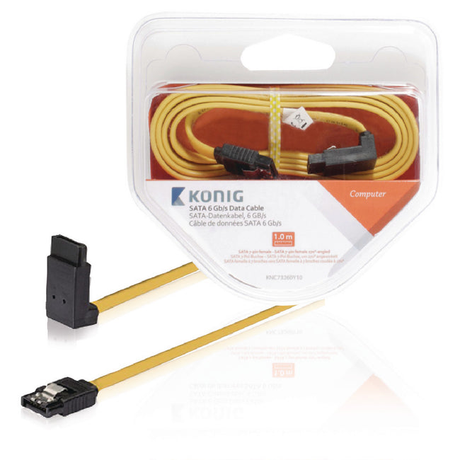 Sata 6 Gb/s Data Cable 7 Pin Female to Angled 270° 1.00 m Cables
