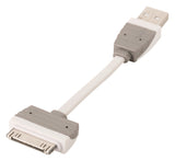 Cable USB de Carga y Sincronización A Macho - Base Conexión Apple 30 Pines 0,10 m