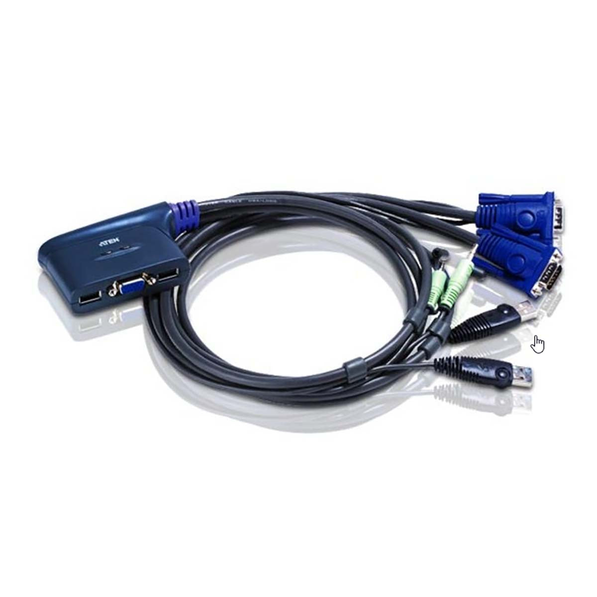 Switch KVM Aten VGA/USB de 2 puertos