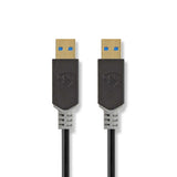 Cable USB 3.0 | A Macho - 2,0 m Antracita