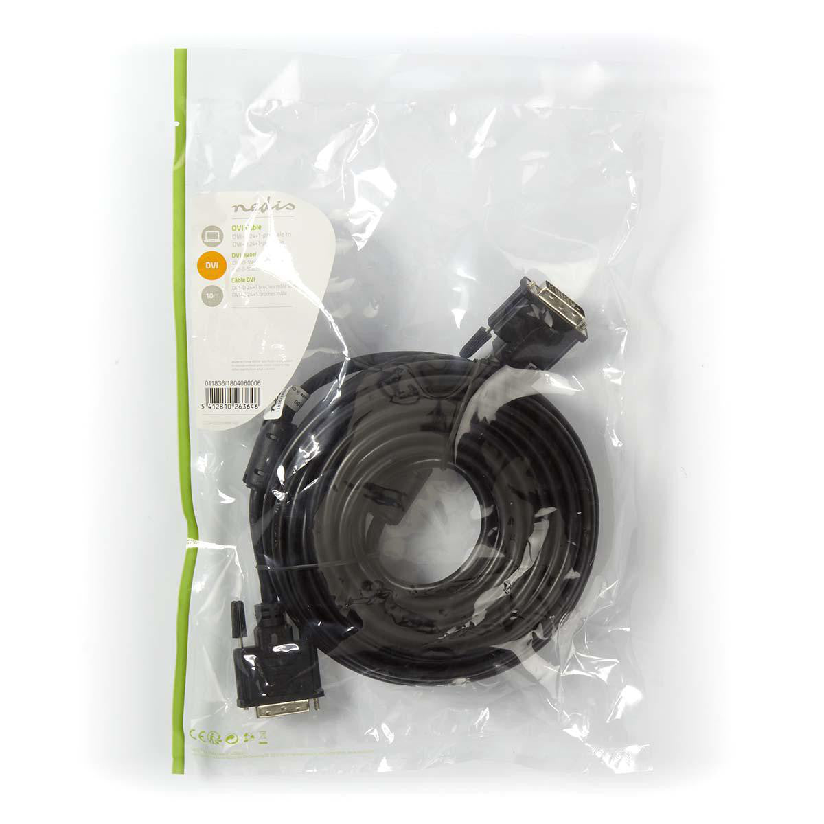 Cable DVI | Dvi-d Macho de 24+1 Pines - 10 m Negro