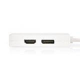 Cable Adaptador Multipuerto Mini Displayport | Macho - Hembra + Dvi-d de 24+1 Pines 0,2 m Blanco