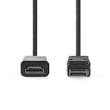 Cable Displayport DisplayPort macho | Conector HDMI™ | 1080p | Niquelado | 2.00 m | Redondo | PVC | Negro