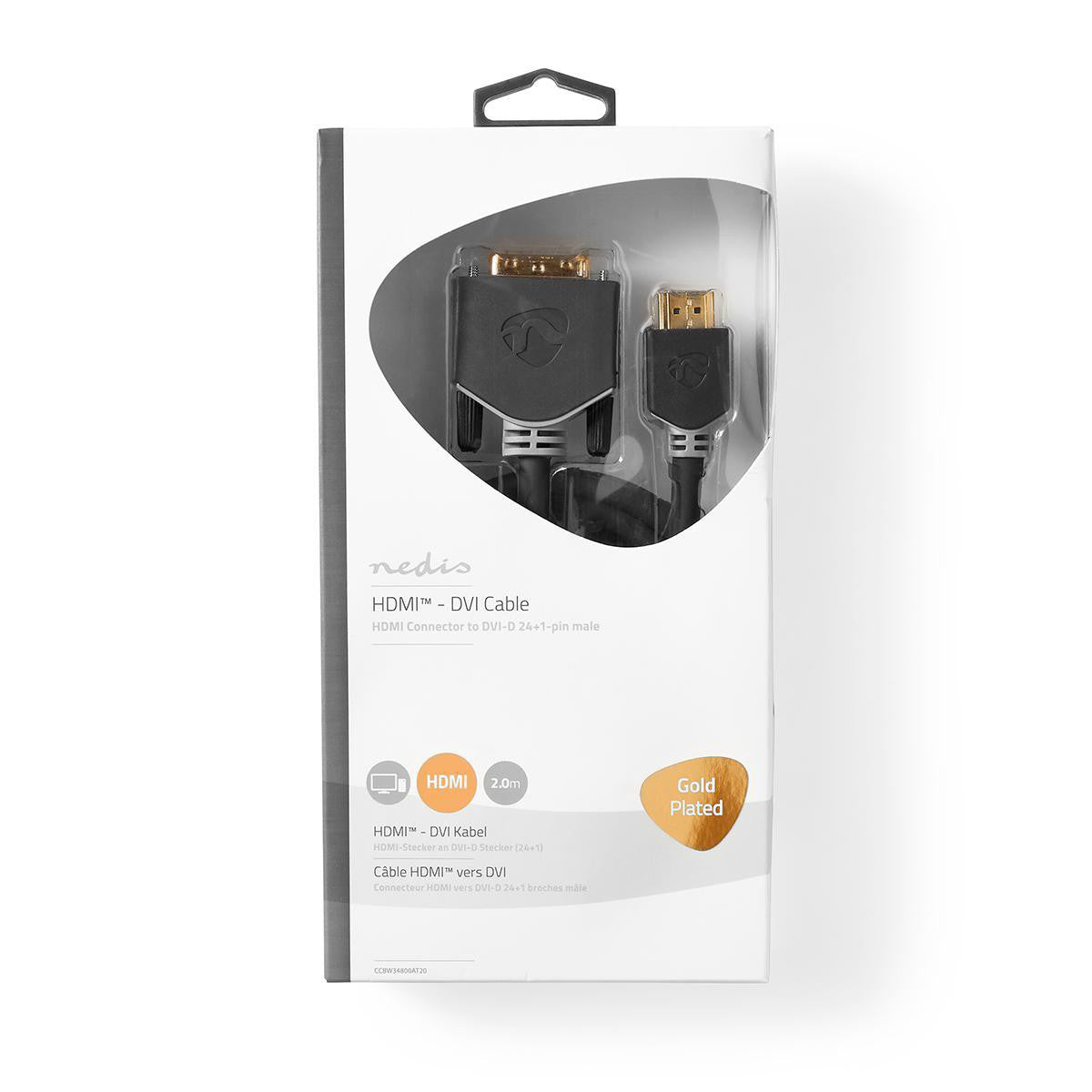 Cable Hdmi-dvi | Conector Hdmi - Dvi-d Macho de 24+1 Pines 2,0 m Antracita