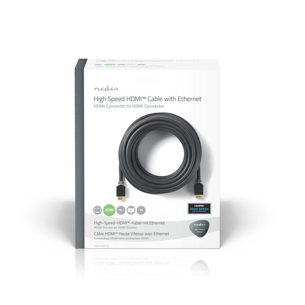Cable HDMI de Alta Velocidad con Ethernet | Conector - 15 m Antracita