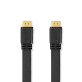 Cable Plano Hdmi de Alta Velocidad con Ethernet | Conector - 1,5 m Negro
