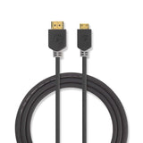 Cable Hdmi de Alta Velocidad con Ethernet | Conector - Miniconector 2,0 m Antracita