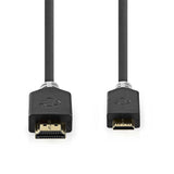 Cable Hdmi de Alta Velocidad con Ethernet | Conector - Miniconector 2,0 m Antracita