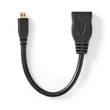 Cable Hdmi de Alta Velocidad con Ethernet | Microconector - Hembra 0,2 m Negro