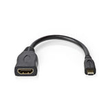 Cable Hdmi de Alta Velocidad con Ethernet | Microconector - Hembra 0,2 m Negro
