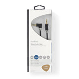 Cable de Audio Estéreo | Macho 3,5 mm - en Ángulo 0,5 m Antracita