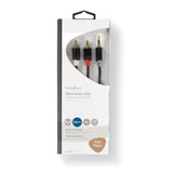 Cable de Audio Estéreo | Macho 3,5 mm - 2x RCA 1,0 m Antracita
