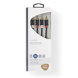 Cable de Audio Estéreo | 2x RCA Macho - 5,0 m Antracita