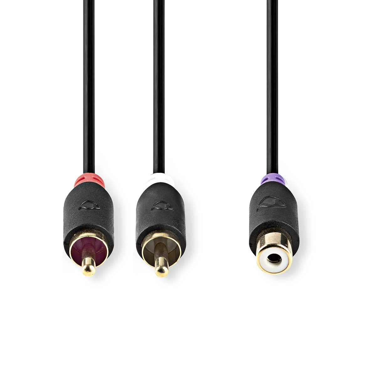 Cable Para Subwoofer | 2x RCA Macho - Hembra 0,2 m Antracita