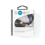 Cable Para Subwoofer | 2x RCA Macho - Hembra 0,2 m Antracita