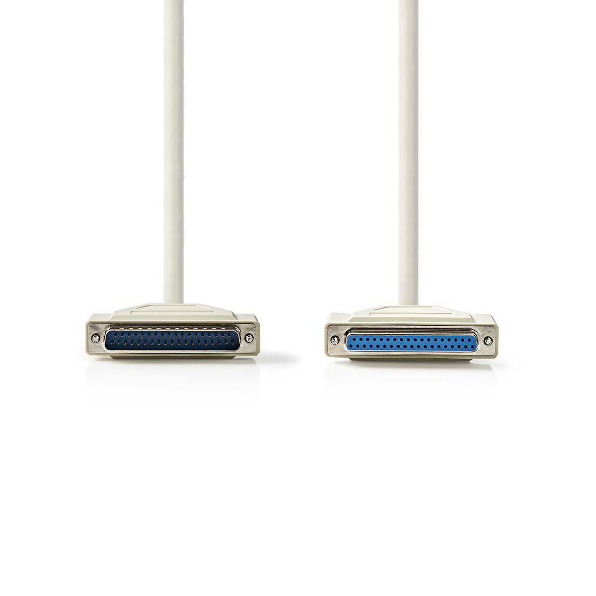 Cable Rs232 | D-sub de 25 Pines Macho - Hembra 2,0 m Color Marfil
